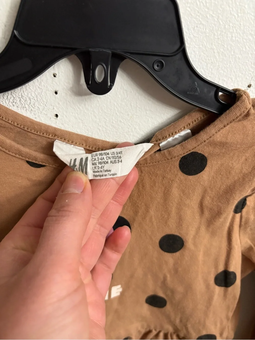 H&amp;M | Dresses | Hm X Disney Minnie Polka Dot Dress In Tan And Black ...